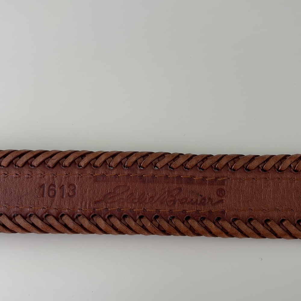 Eddie Bauer 1993 Brown  Leather Beaded Western Belt Size 30 - Picture 9 of 16